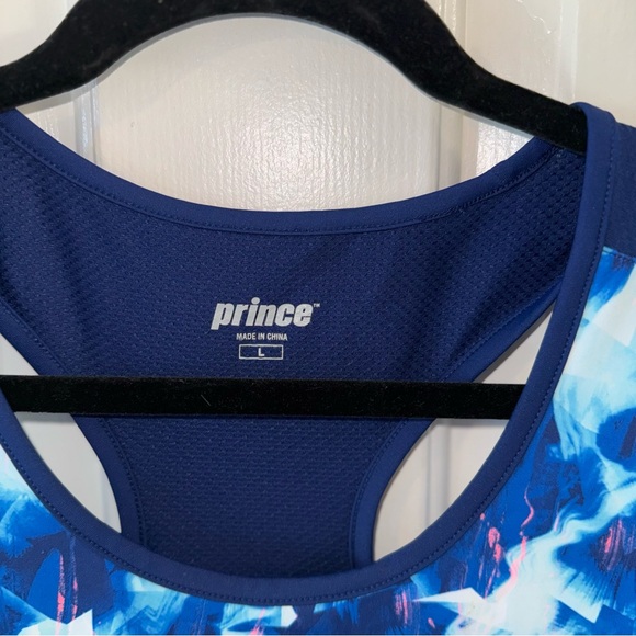 Prince Blue Abstract Racerback Tank Top - Picture 2 of 4